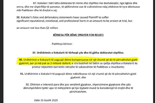 Ekskluzive/ Zbardhet padia 2 milionë USD e Bleona Qerretit ndaj Evi