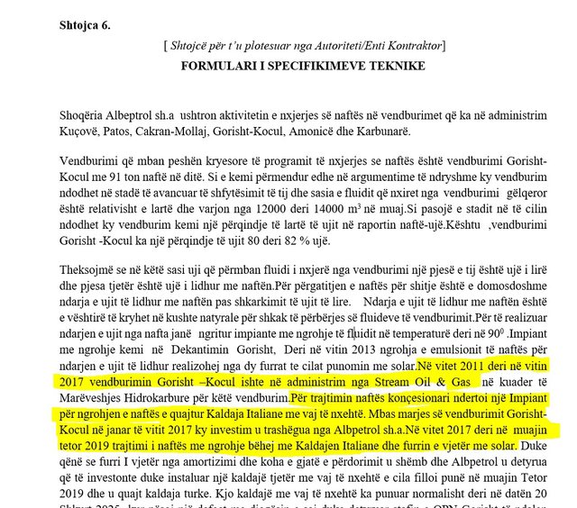Ndotja e Vjosës, Albpetrol tender 100 mijë euro për rregullimin e