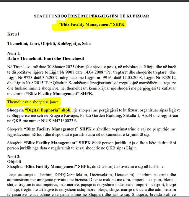 “Ndërtim, marketing dhe lavazh”, rrjeti i kompanive të