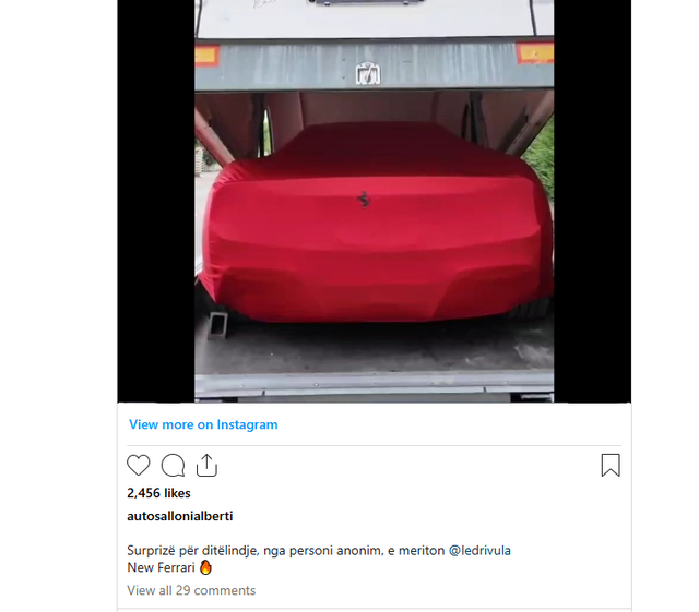 A ishte Xhensila ajo që i dhuroi Ledrit një Ferrari për