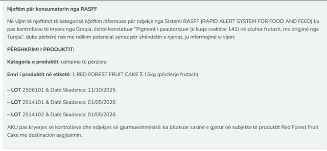 SKANDALI / AKU bllokon 1200 kg pluhur TOKSIK për ëmbëlsira, por