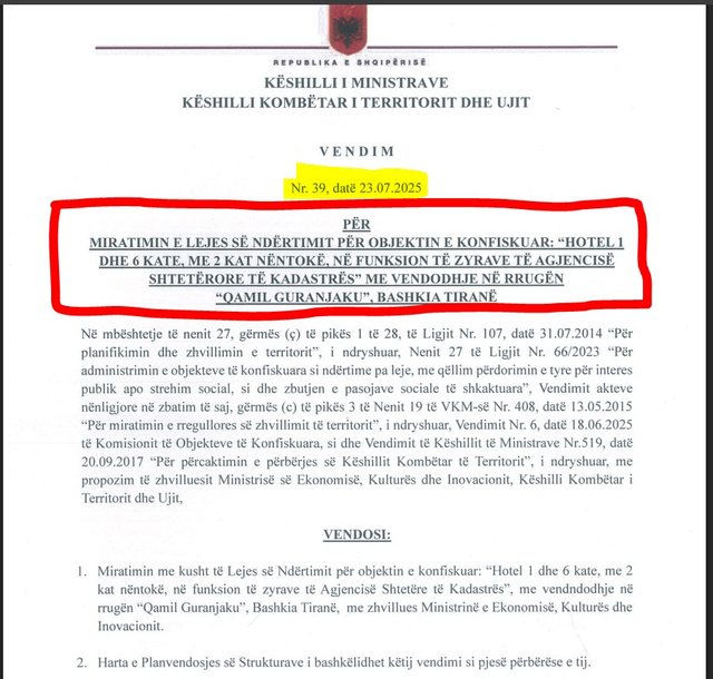 Kryeministri “sfidon” gjyqësorin; Nxjerr leje zhvillimi dhe