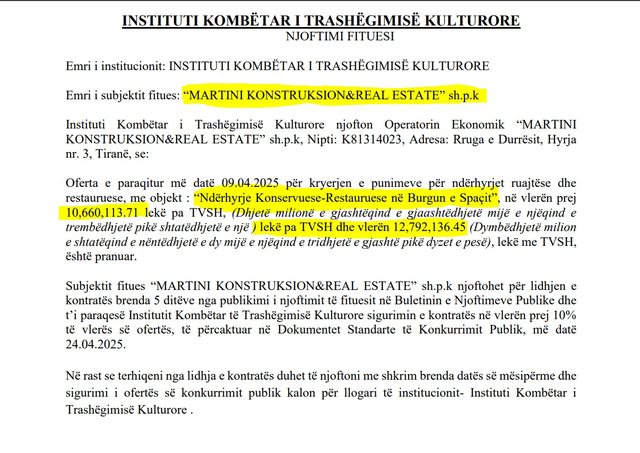 DOKUMENTE dhe FOTO/ Ish kandidati për deputet i PSD-së fitoi tenderin