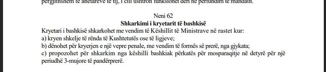 Shkarkimi i Veliajt nga Këshilli Bashkiak, Rama shkeli ligjin për