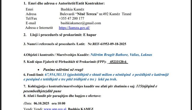 Mashtroi me dokumente, përjashtohet – Tenderi 700 mijë euro