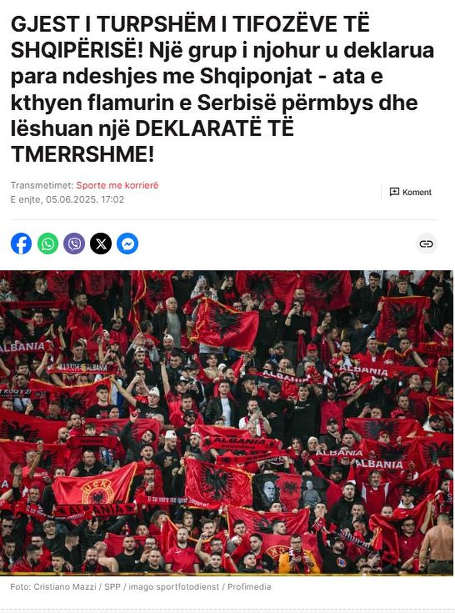 Ndeshja/ Mediat serbe "zbarkojnë" në Tiranë, mblidhen