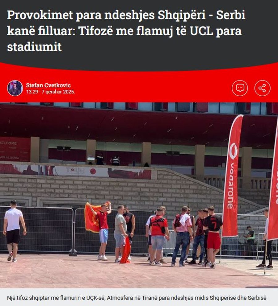 Tensionet para ndeshjes/ Serbët provokohen nga gjithçka: Varet nga