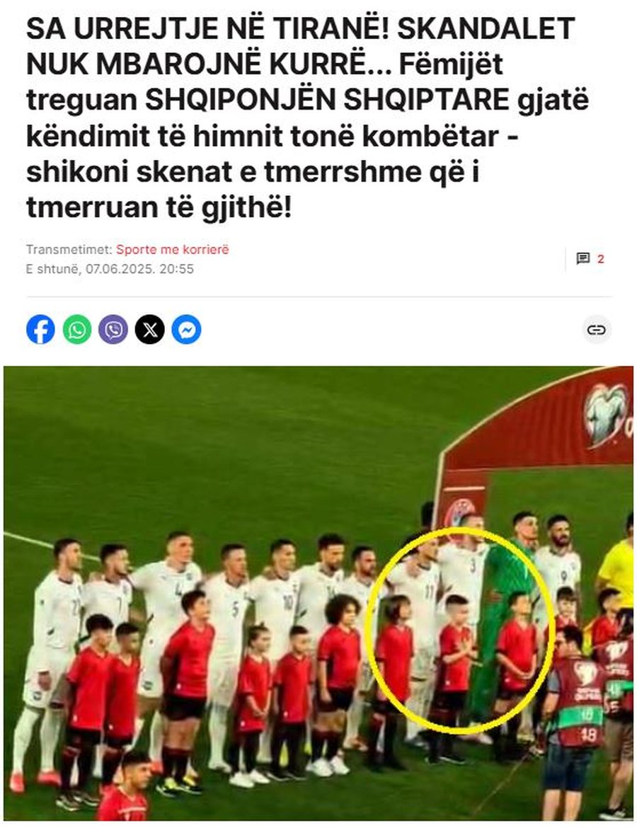 Ndeshja/ Mediat SERBE e teprojnë: Futbollistëve tanë kaluan