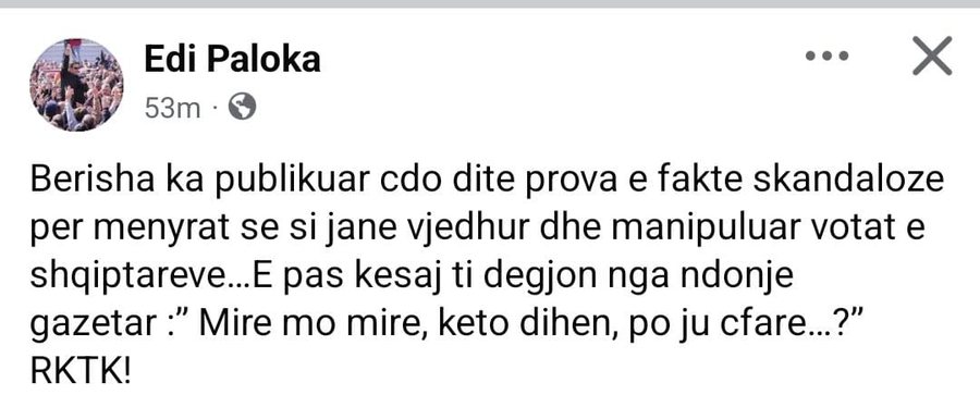 Paloka shfrenon fjalorin ndaj gazetarëve: RKTK!