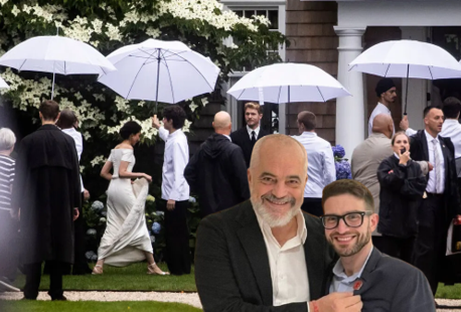 Dasma e Alex Soros dhe Huma Abedin, Rama mban fjalim urimi për