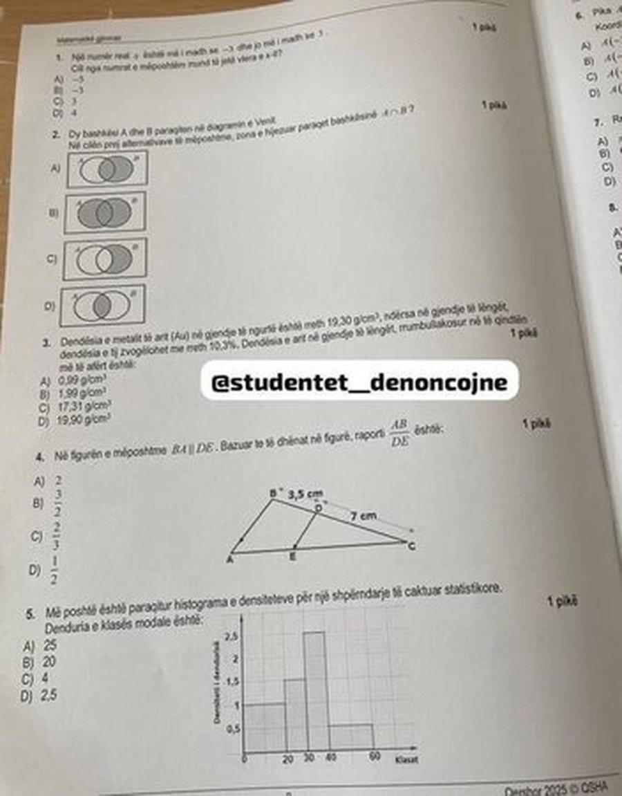 Maturantët testohen në provimin e Matematikës, teza publikohet