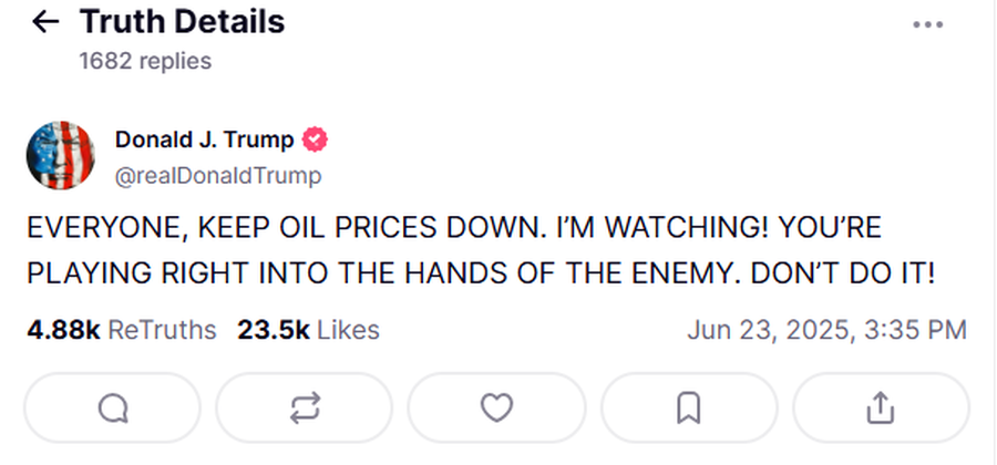 Tregu i naftës në rrezik! Trump: Mbani çmimet e ulëta, mos