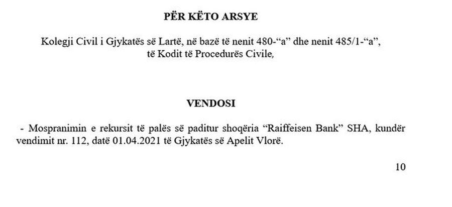 Qytetarja fiton gjyqin me “Raiffeisen”, banka e futi në kredi