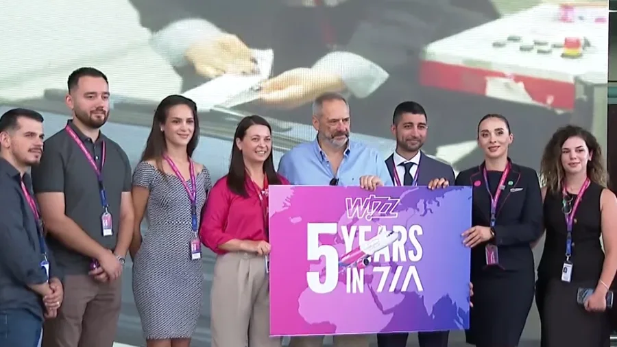 Wizz Air shënon 5 vite në Tiranë me destinacione të reja,