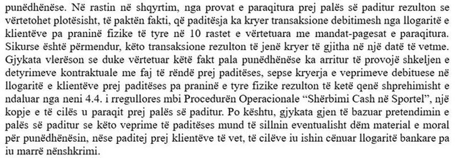 DOKUMENTI- Punonjësja e “Raiffeisen Bank” tërhoqi para nga