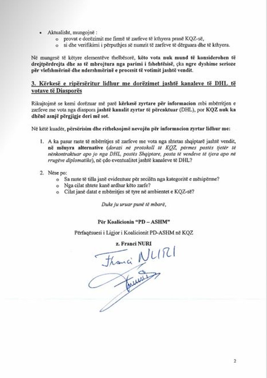 PD kërkesë KQZ-së: S’na keni vënë në