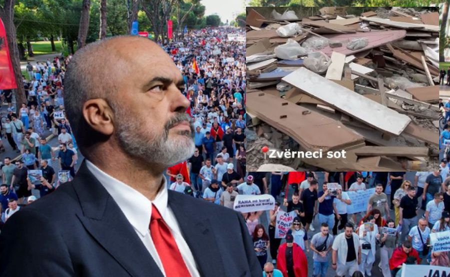 Protestat p&euml;r Zv&euml;rnecin/ Rama publikon video nga zona e ndotur:
