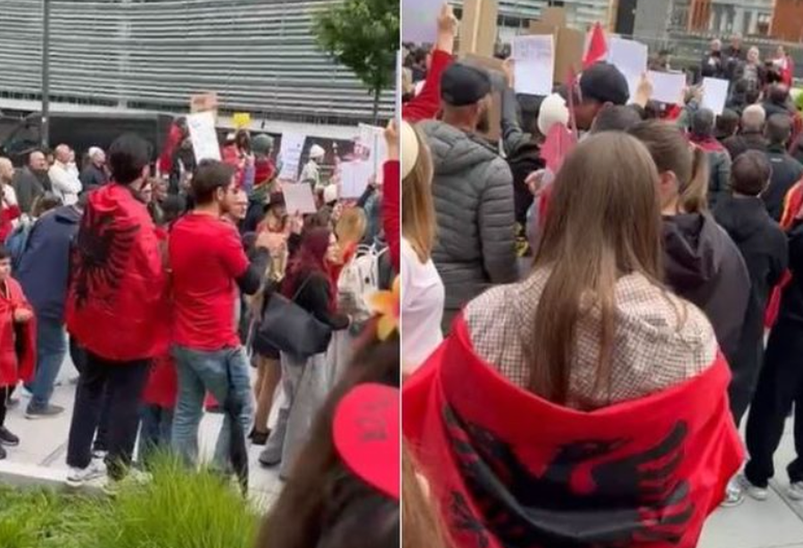'Zv&euml;rneci'/ Shqiptar&euml;t protestojn&euml; mes Brukselit,