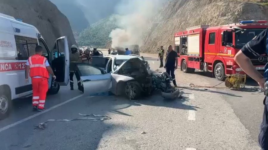 Aksident 'zinxhir' n&euml; Vlor&euml;, 2 makina shp&euml;rthejn&euml;