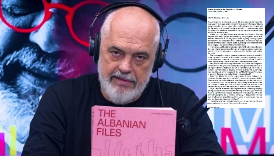 "Rama mbret"/ Kryeministri sqaron LETR&Euml;N e arkitektit q&euml;