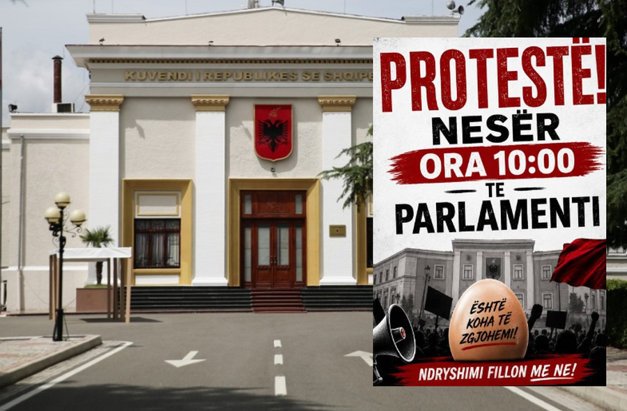 "Ndryshimi fillon me ne"/ Sot protest&euml; para Parlamentit n&euml;