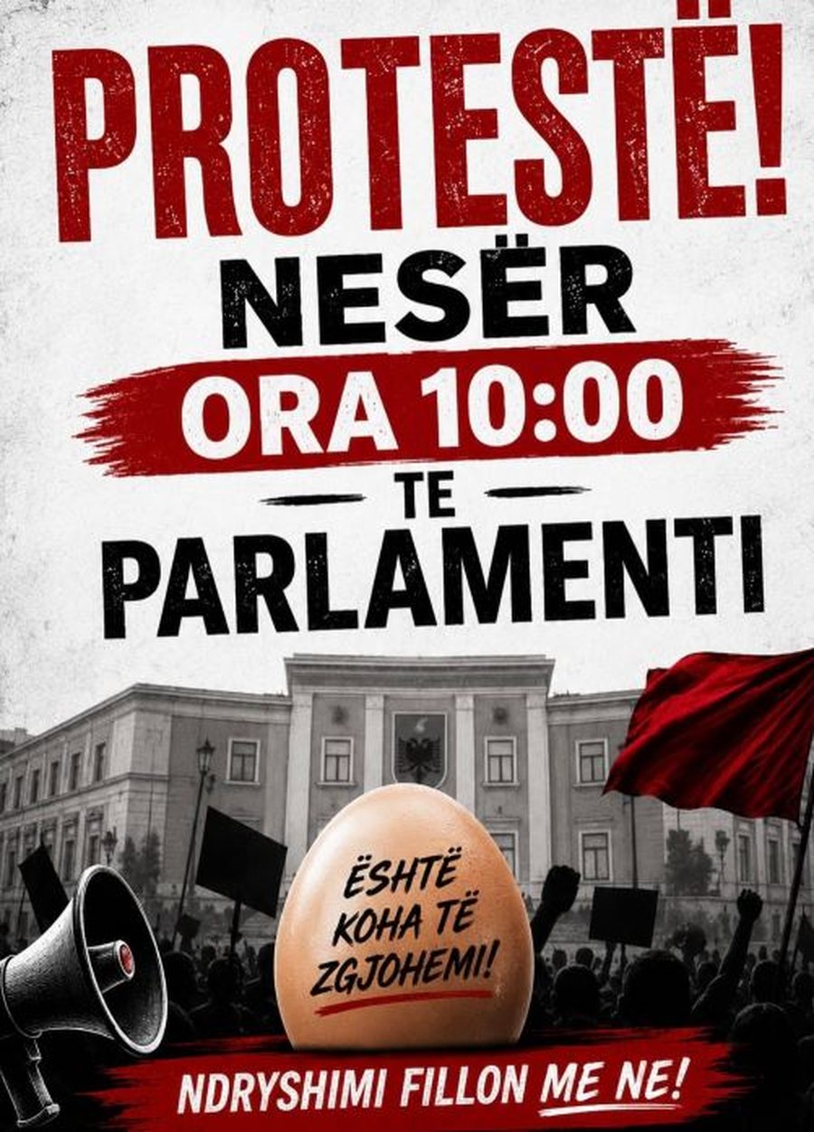 "Ndryshimi fillon me ne"/ Sot protest&euml; para Parlamentit n&euml;