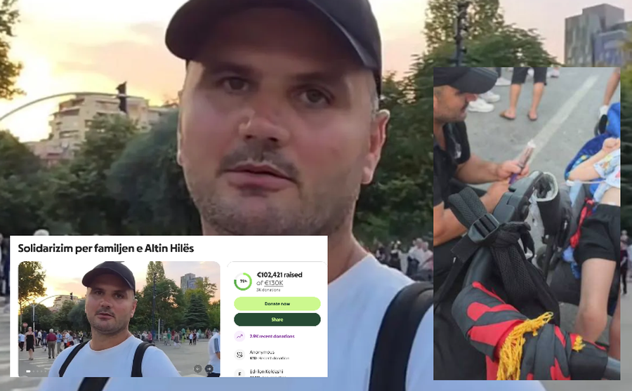 Protestoi 32 dit&euml; me djalin e s&euml;mur&euml; n&euml; krah! GoFundMe