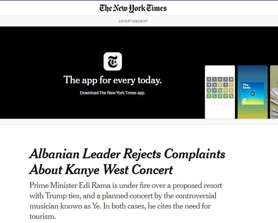 Koncerti i Kanye West n&euml; Tiran&euml;! Jehon&euml; n&euml; mediat