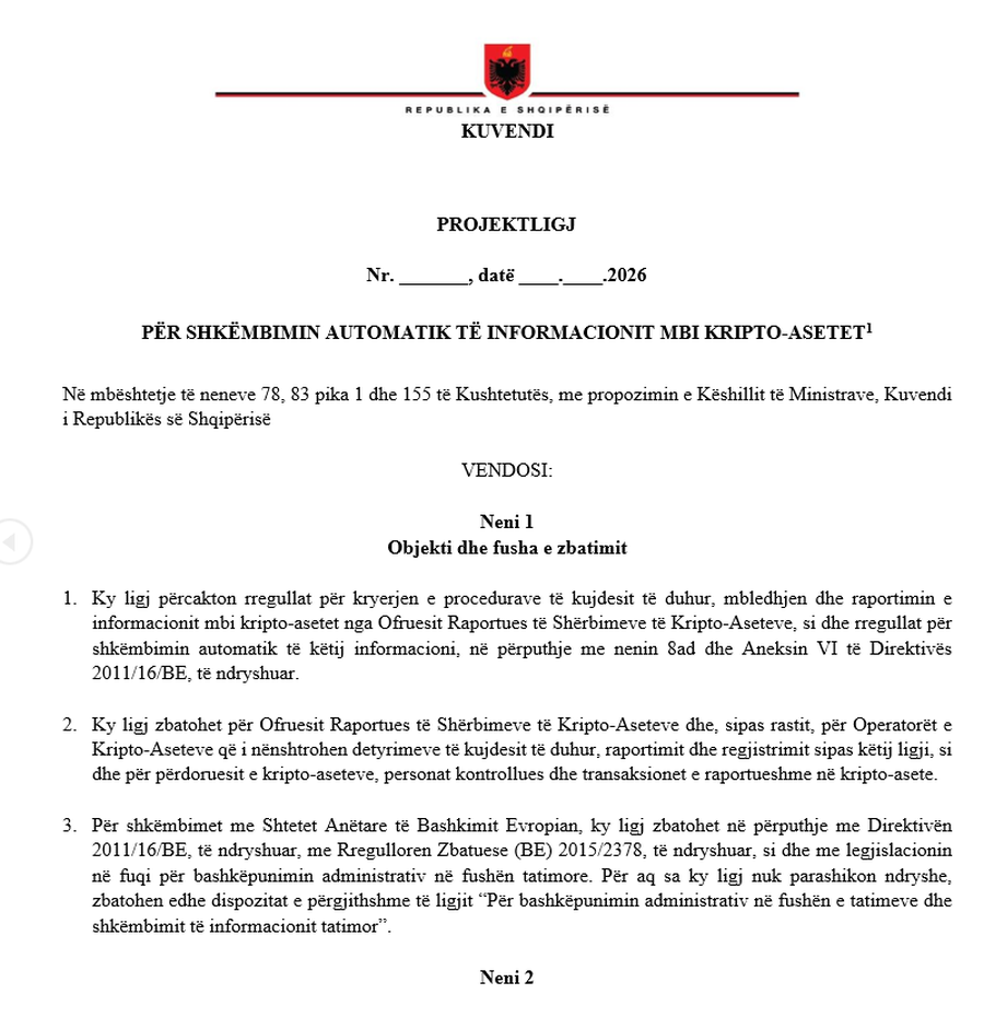 Projektligj i ri: Kripto-asetet në 'lupën' e tatimeve,