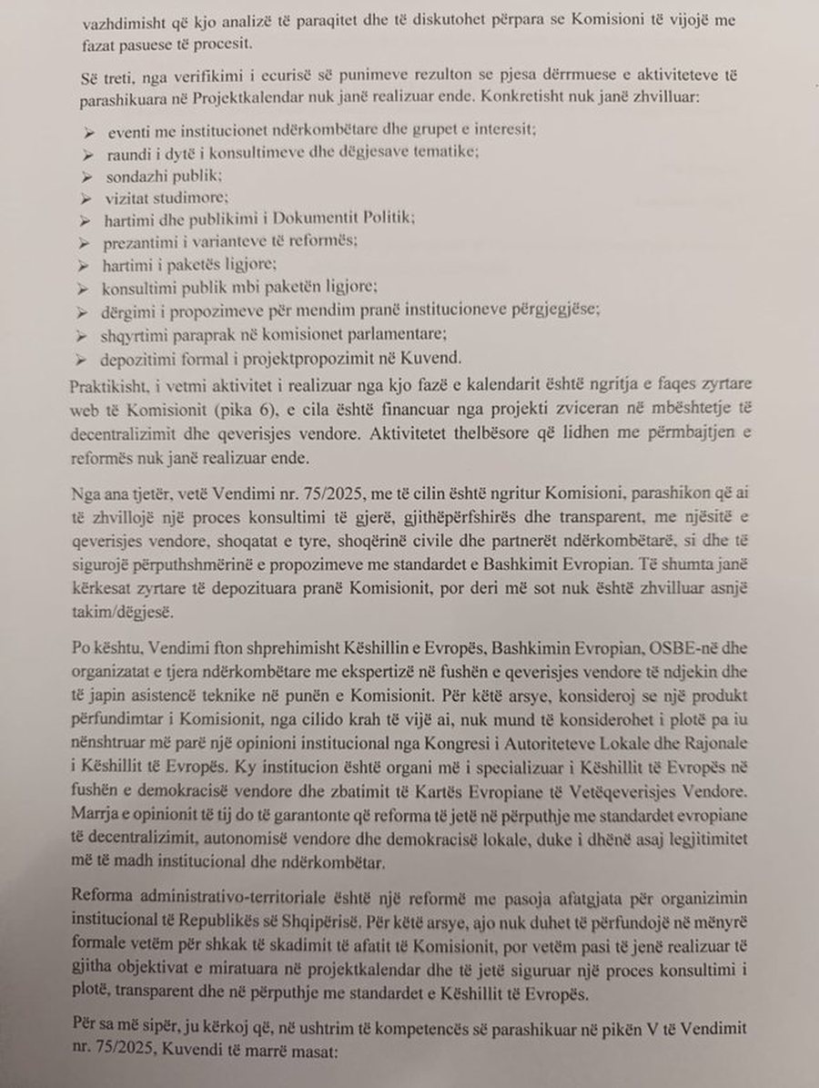 PD kërkon zgjatjen me 3 muaj të komisionit për