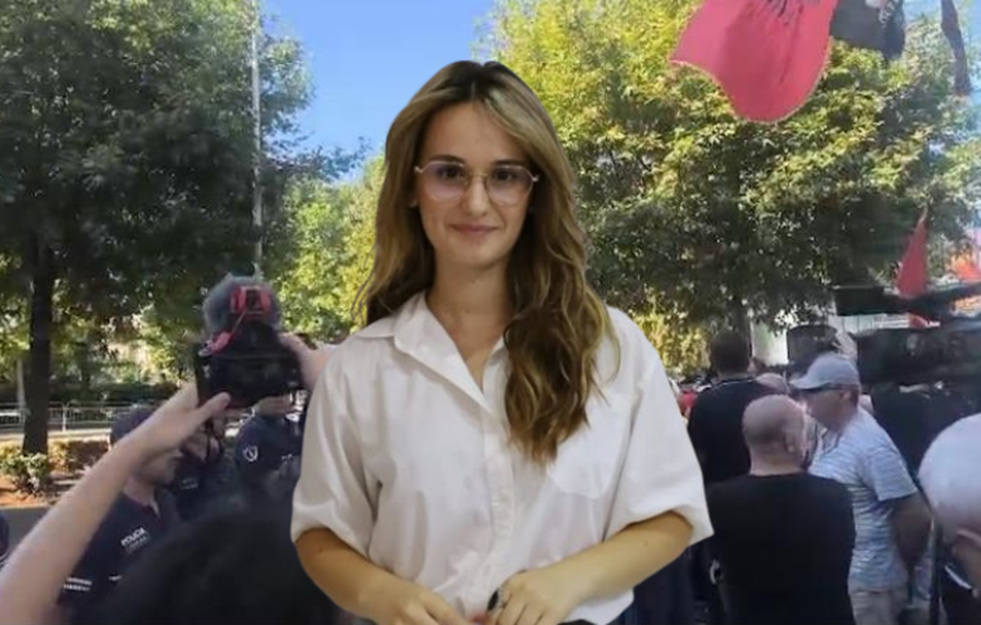U arrestua teksa raportonte protest&euml;n para Kuvendit, gazetarja Vjolanda