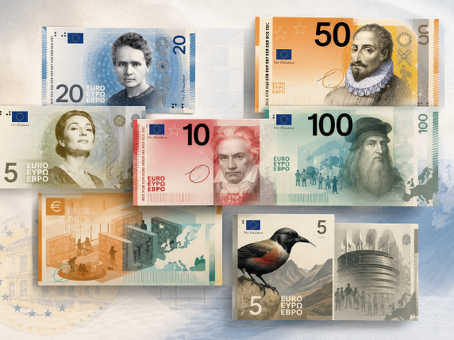 Euro ndryshon pamjen! Leonardo da Vin&ccedil;i, Maria Callas, zogj e