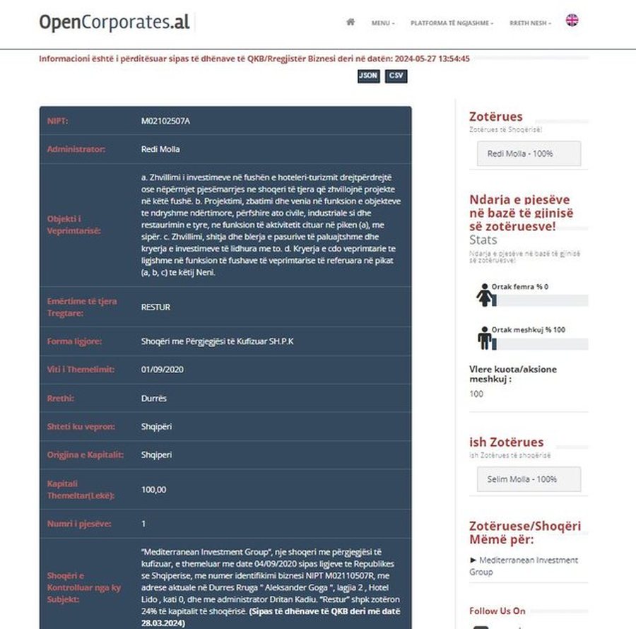 DENONCIMI/ OSHEE n&euml; Durr&euml;s nuk faturon hotelin e Redi Moll&euml;s, ku